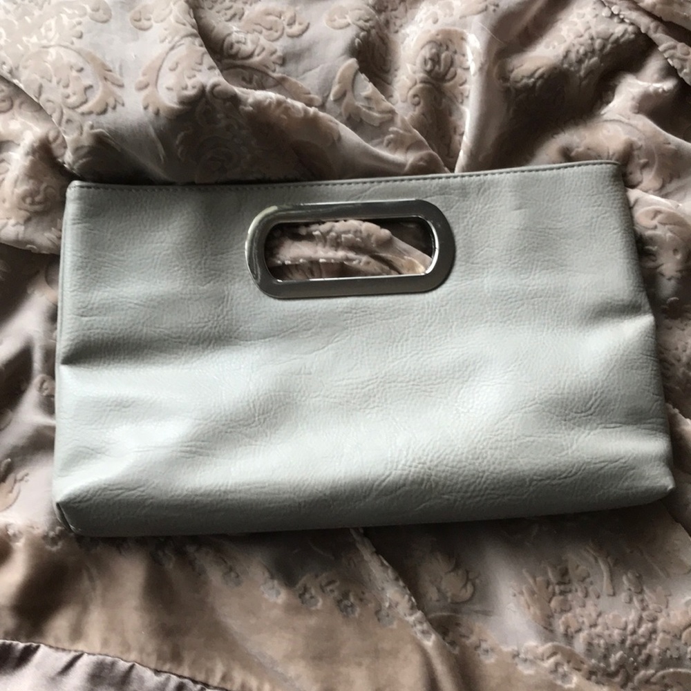 NWOT Taupe Charming Charlie Clutch.